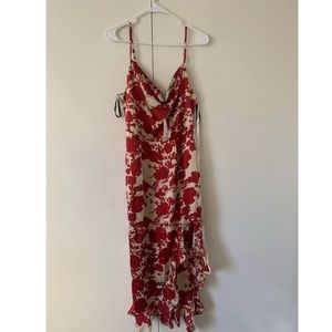 NWT Missguided Floral Silk Dress